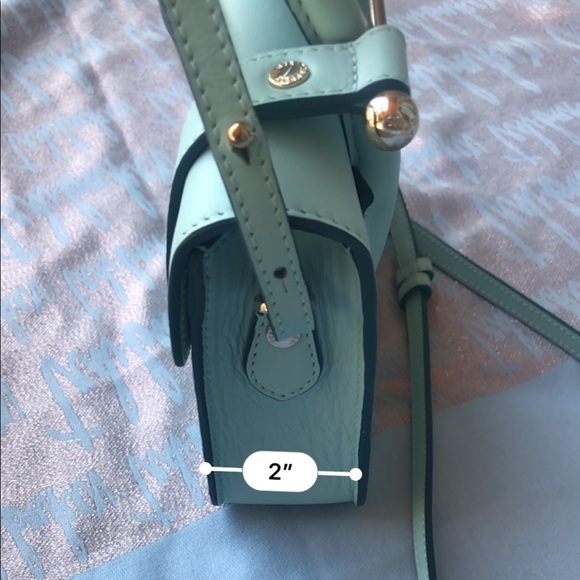 Strathberry baby blue mini purse w/ silver detail - Picture 9 of 10